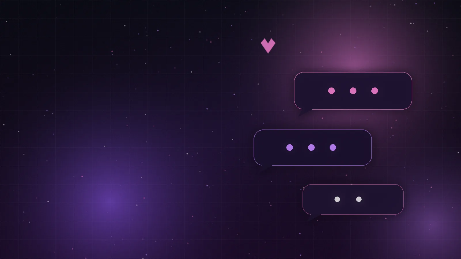 Spicy Chat AI — uncensored NSFW AI roleplay chat platform with glowing chat bubbles